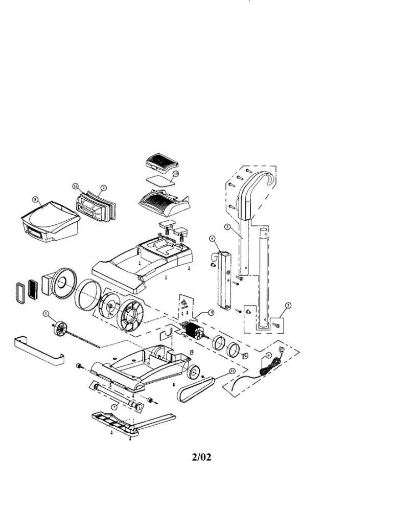 Dirt Devil Room-Mate Diagram and Parts List for 084015  Dirt Devil Upright Vacuum